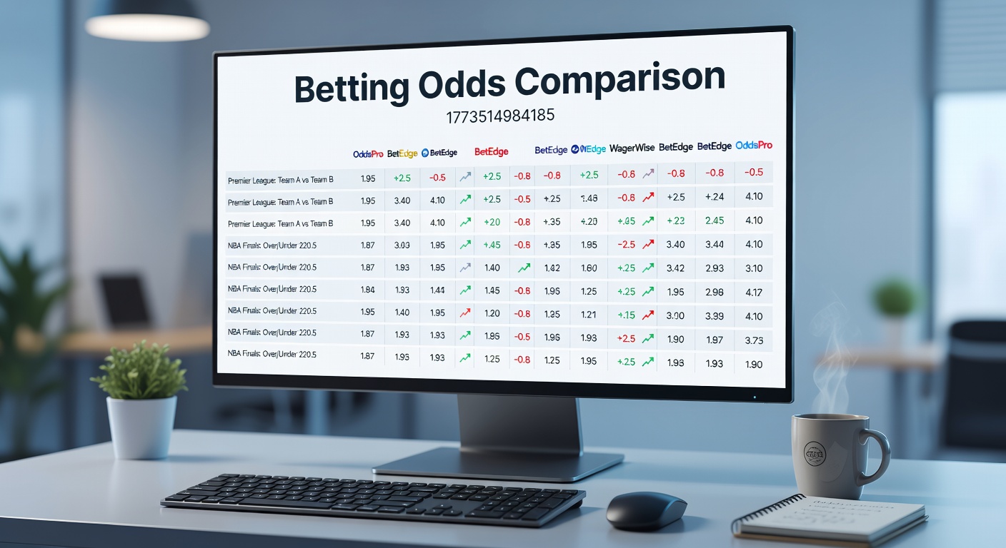 Digital dashboard displaying multiple bookmaker odds side-by-side for a Premier League football match, highlighting value discrepancies