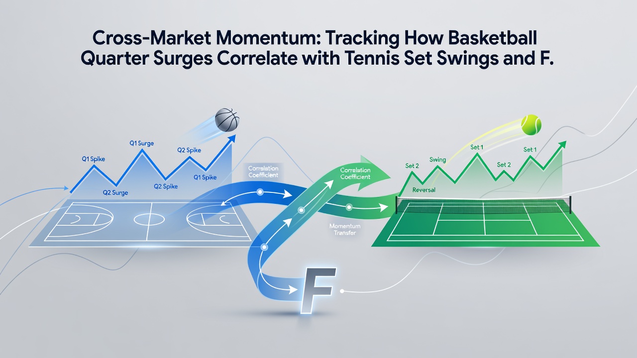Detailed chart illustrating correlations between basketball quarter surges, tennis set swings, and football goal timing shifts tracked at leading operators