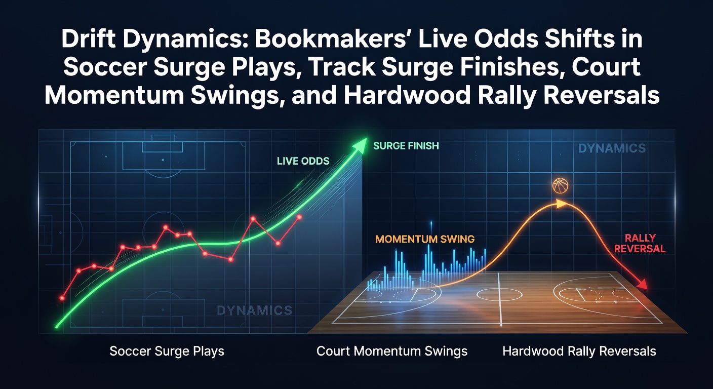 Graph showing live odds drifting sharply during a soccer match's final minutes as a trailing team surges