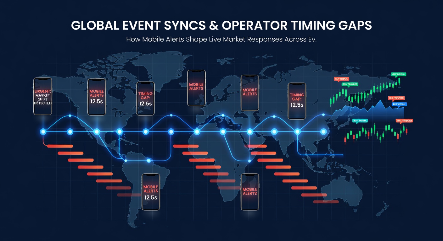 Mobile device displaying synchronized sports alerts for soccer, racing, tennis, and basketball markets