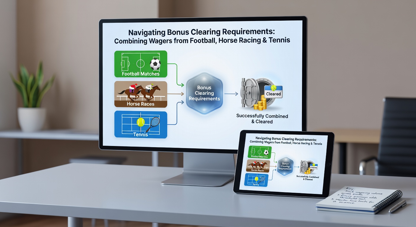 Close-up of a digital betting dashboard displaying clearance percentages for football, horse racing, tennis, and basketball wagers side by side