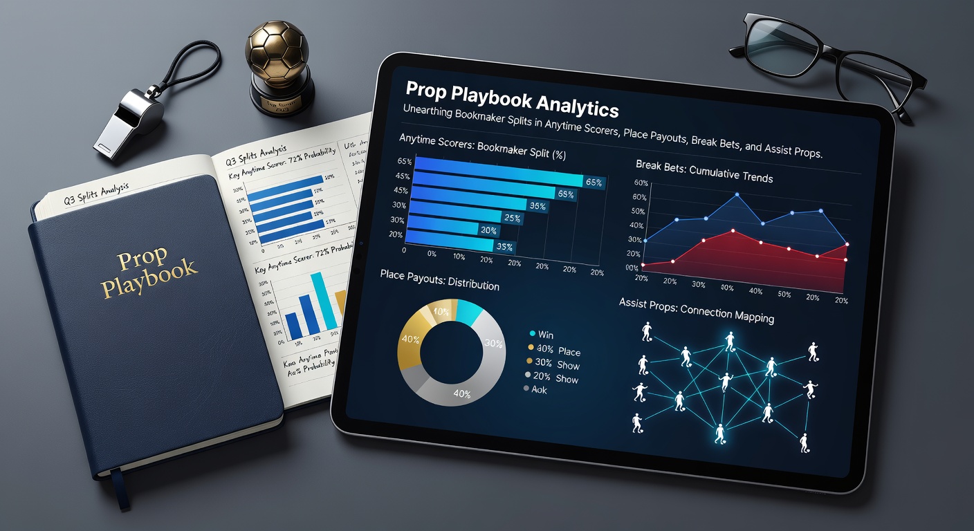 Bookmaker odds comparison screen showing splits in player prop markets for soccer anytime scorers and tennis breaks