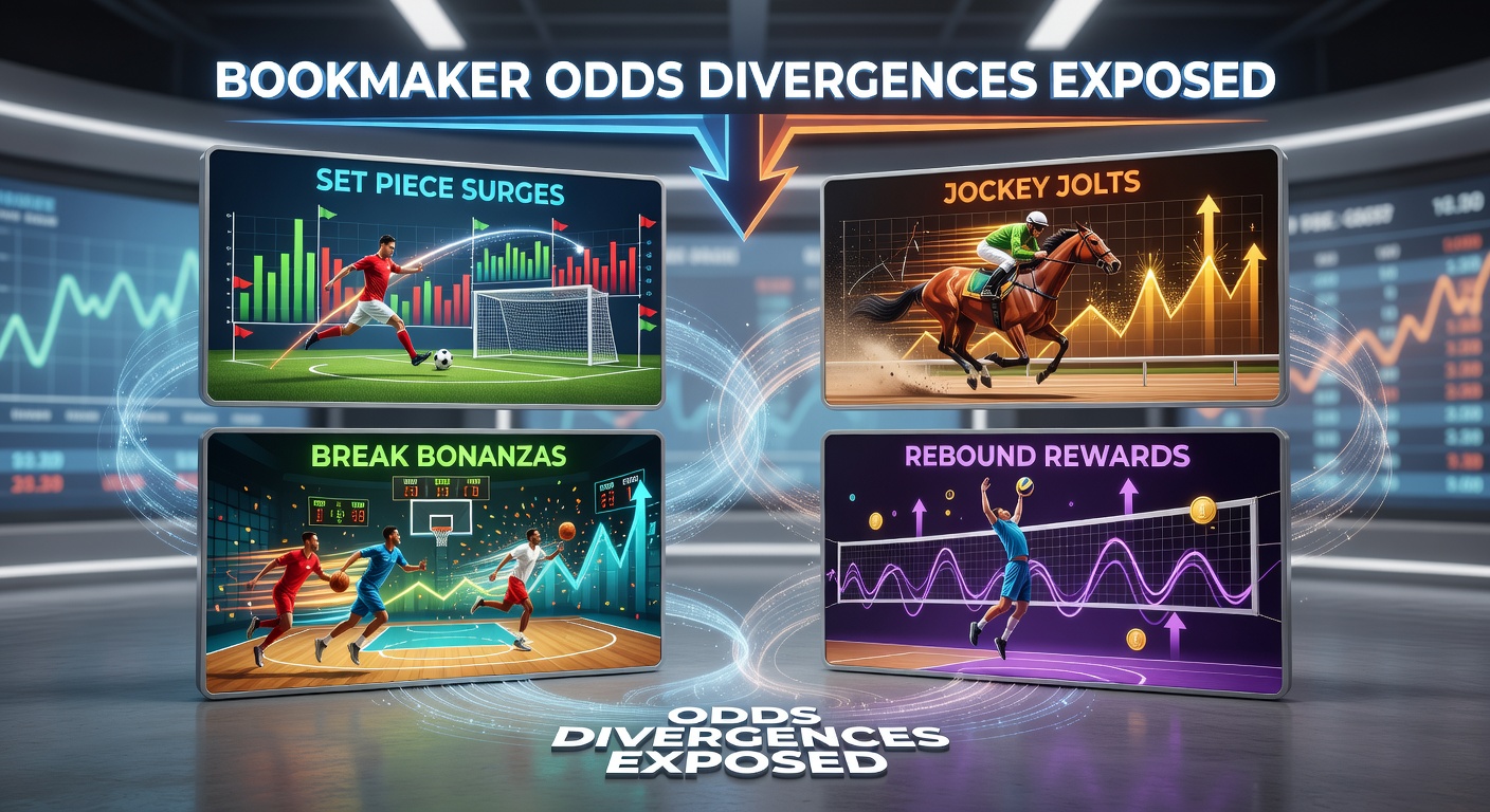 Comparison table of bookmaker odds for tennis break points and basketball rebounds during April 2026 tournaments, illustrating key divergences
