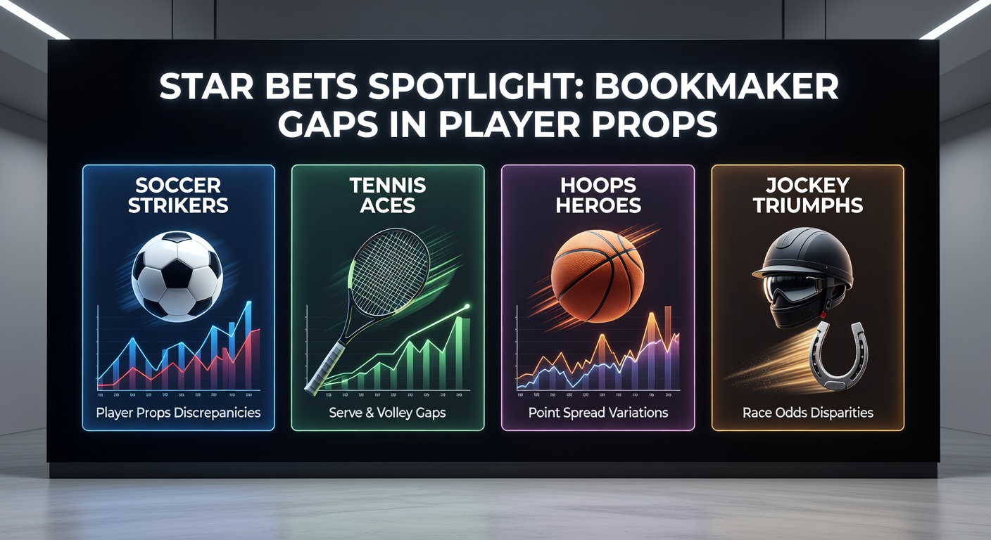 Collage of soccer strikers celebrating goals, tennis players serving aces, basketball stars dunking, and jockeys crossing the finish line in vibrant stadium settings