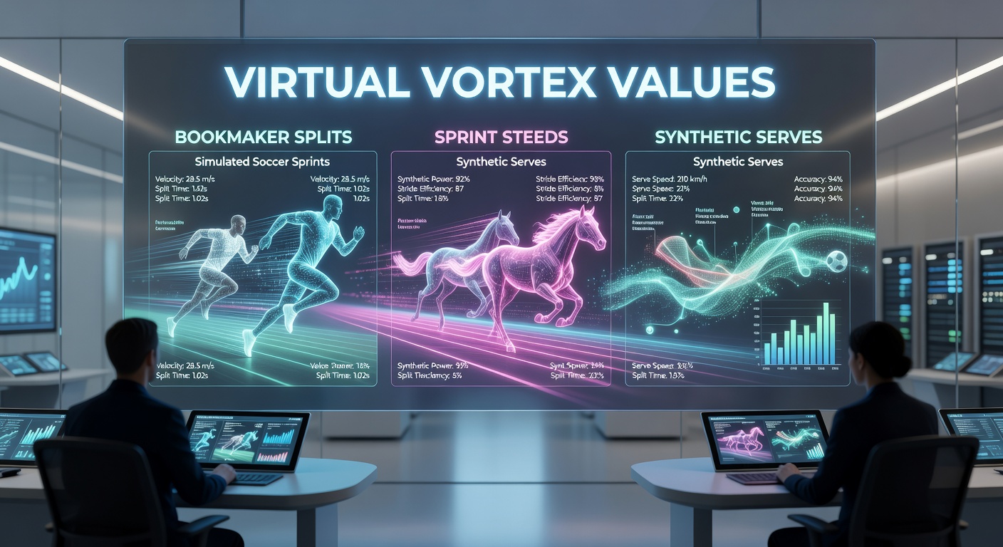 Close-up of bookmaker apps displaying contrasting odds for virtual horse sprint races and tennis serves, highlighting split opportunities