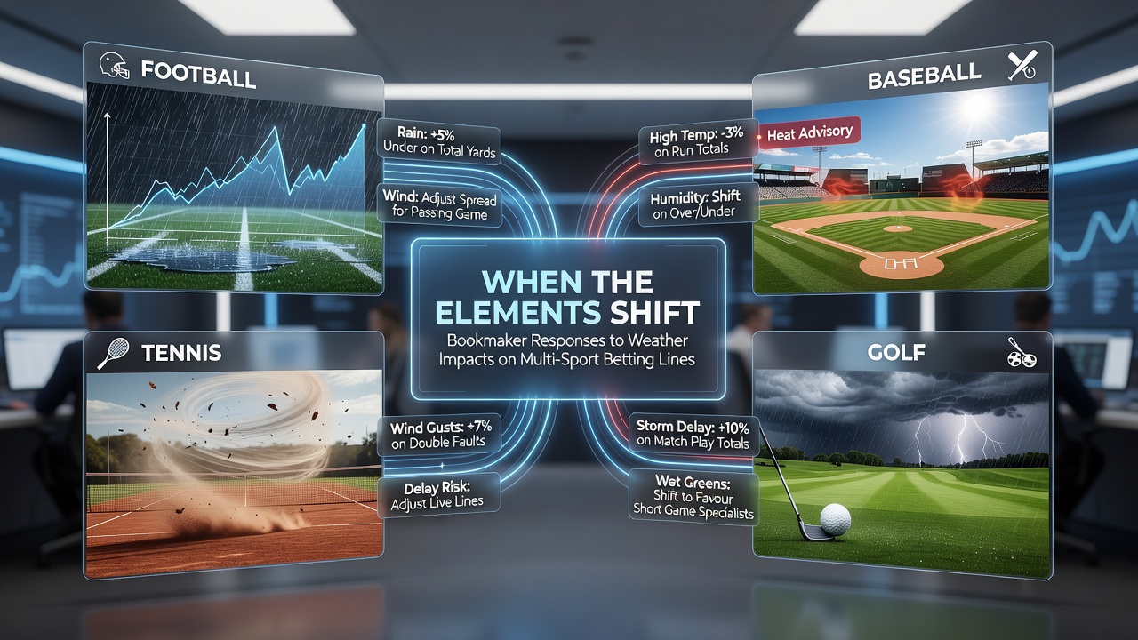 Weather monitoring tools used by bookmakers to update basketball and horse racing betting lines